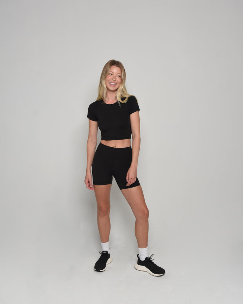 Black Cotton Tee - Essential Basic T-Shirt