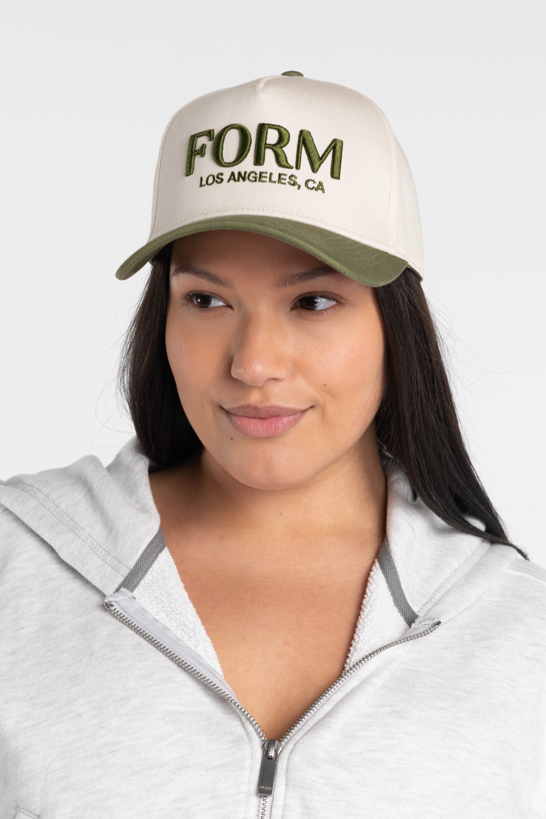 FORM Hat in Green & Cream | LA-Inspired Style