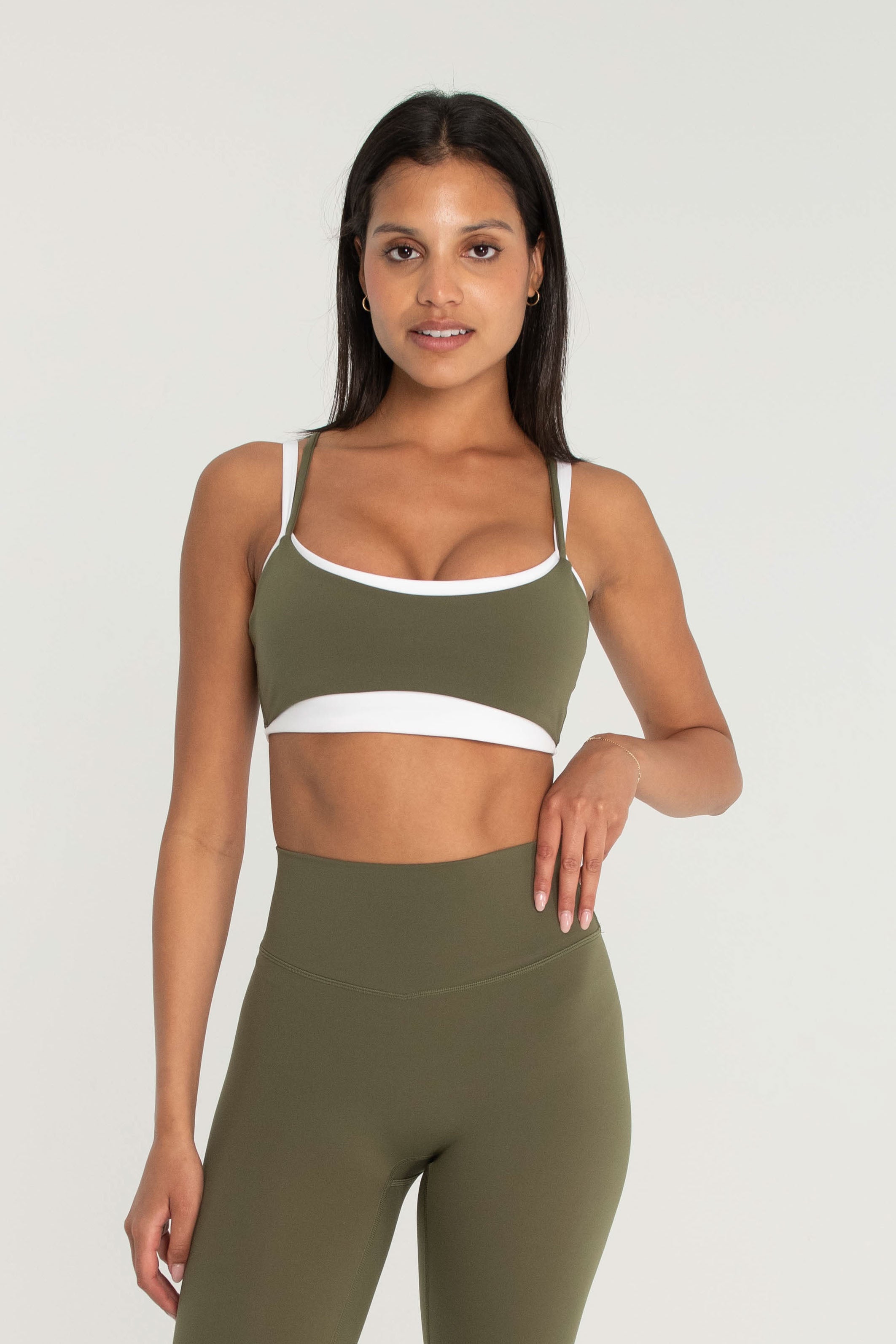 Olive Layered Comfort Bra