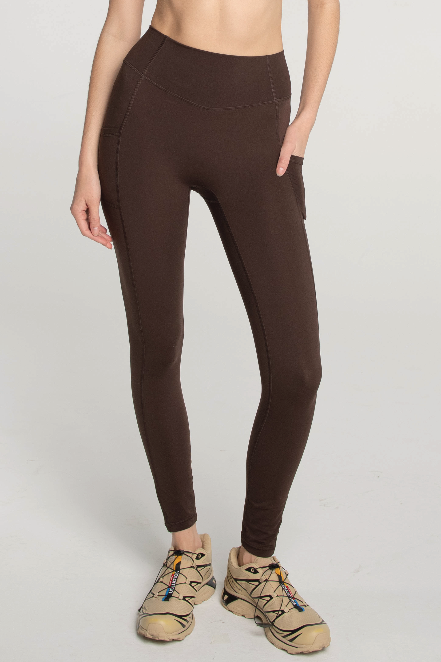 Espresso Pocket Leggings for Active Wear