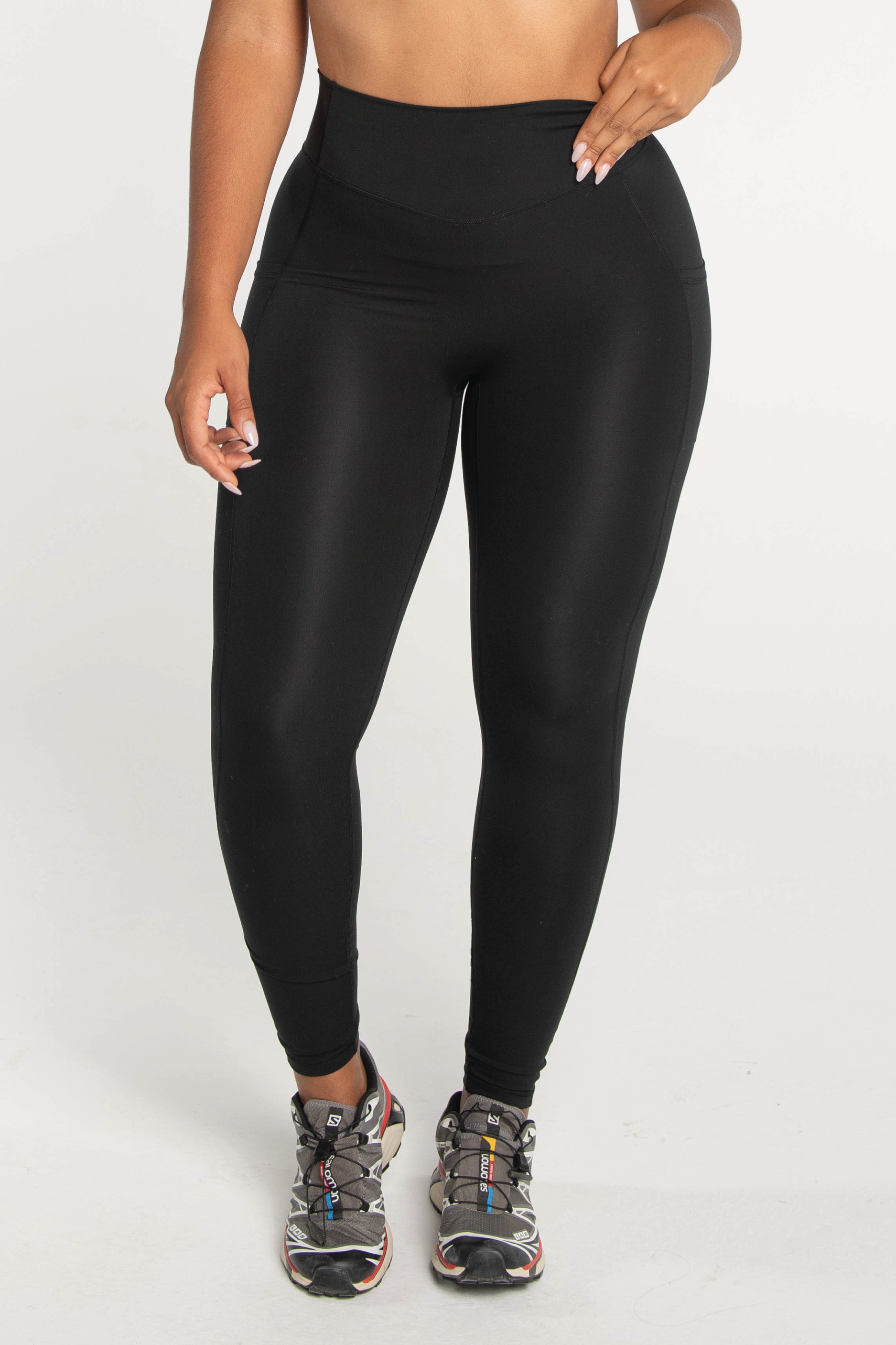 Black Pocket Leggings for Active Wear