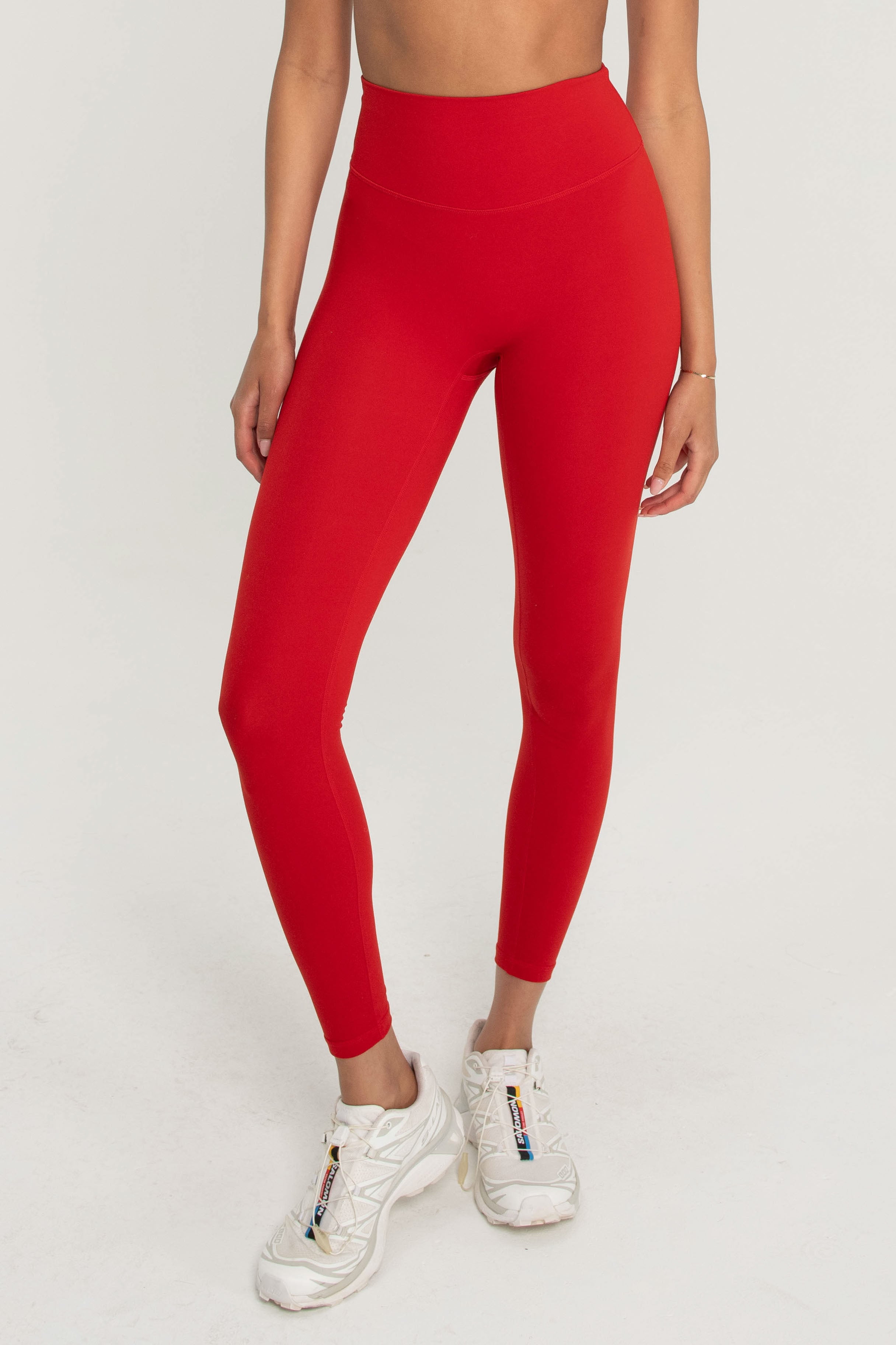 Cherry Red Core Leggings for Workouts