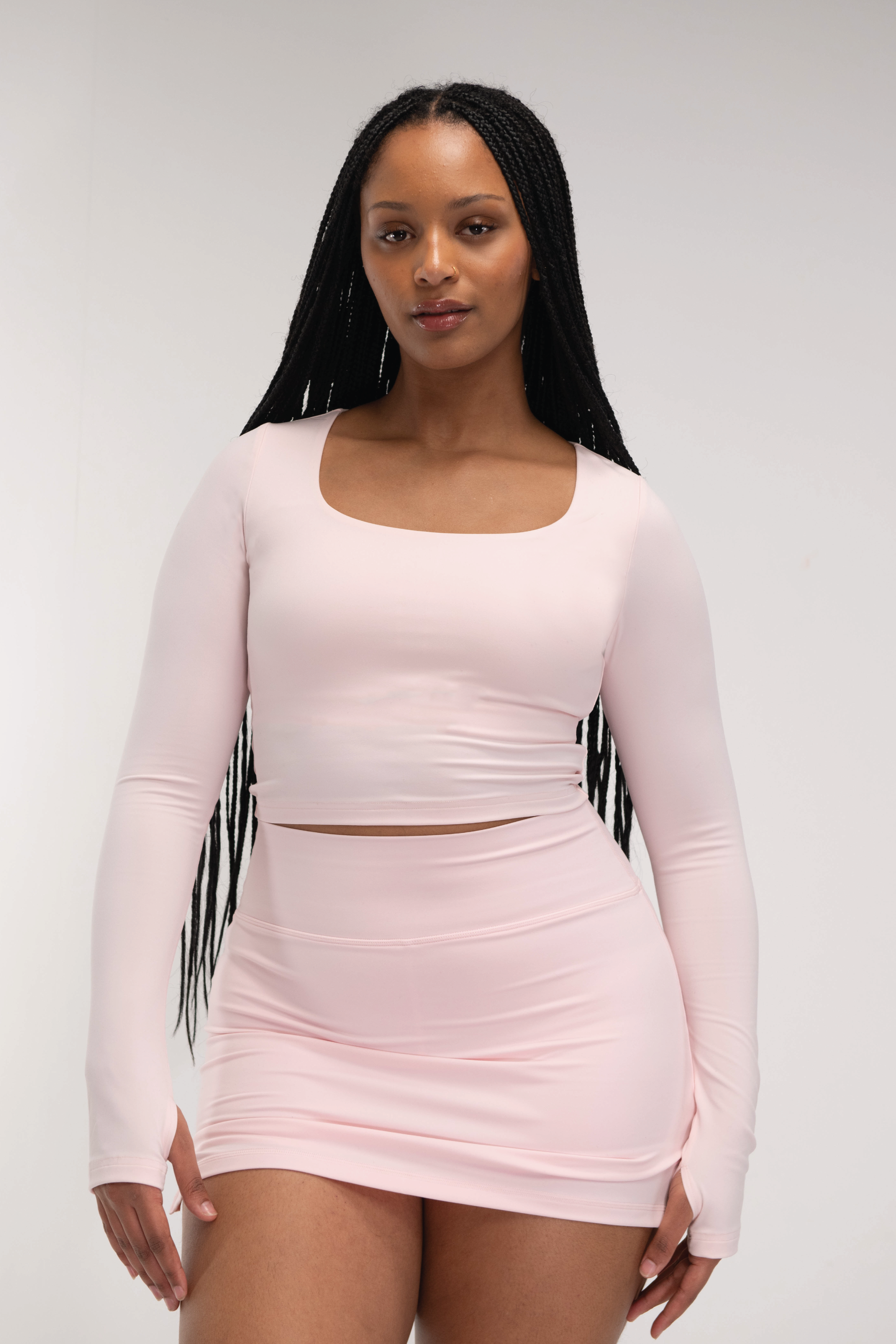 Bloom Square Neck Long Sleeve Top
