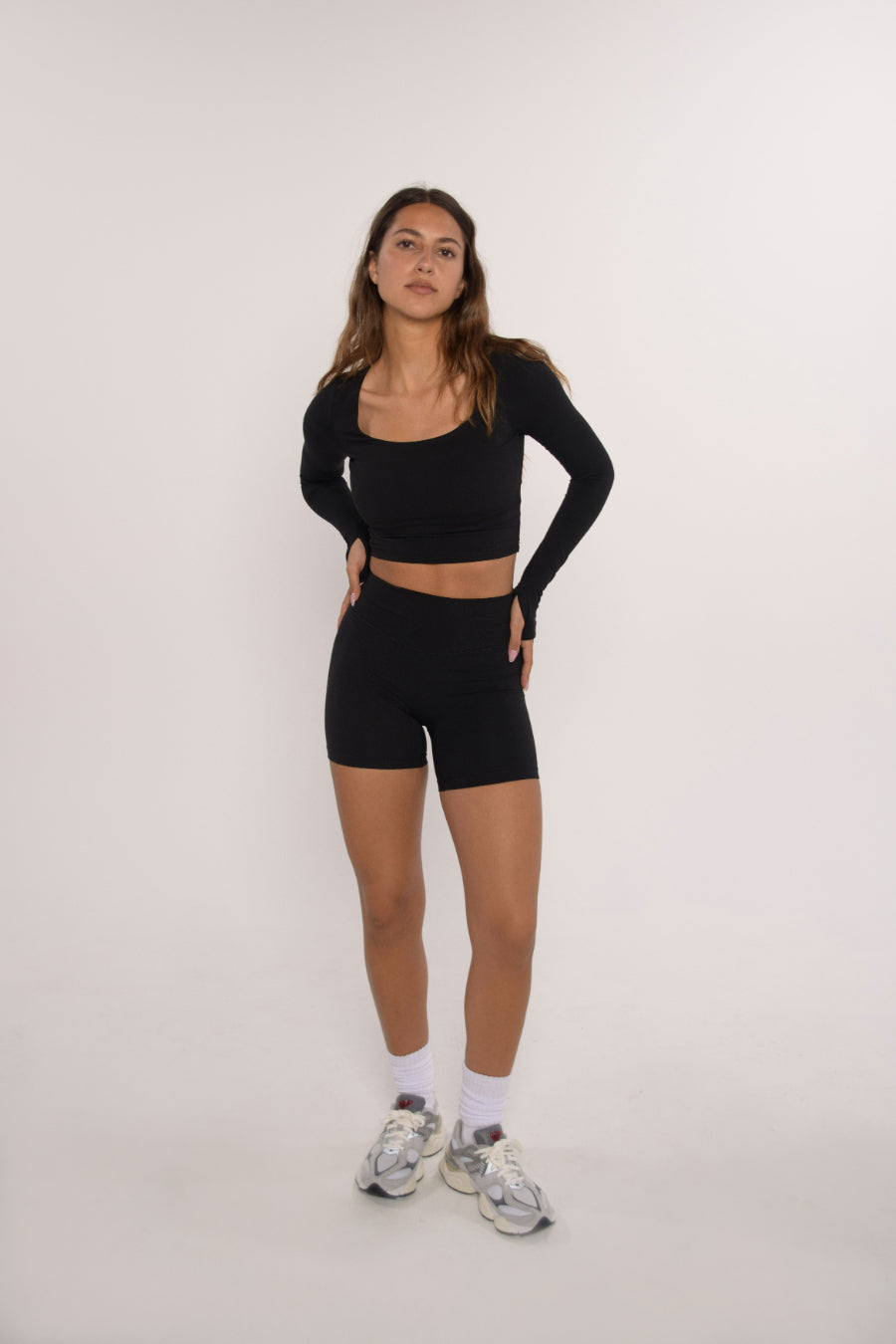 Black Square Long Sleeve Shirt – Classic Fit
